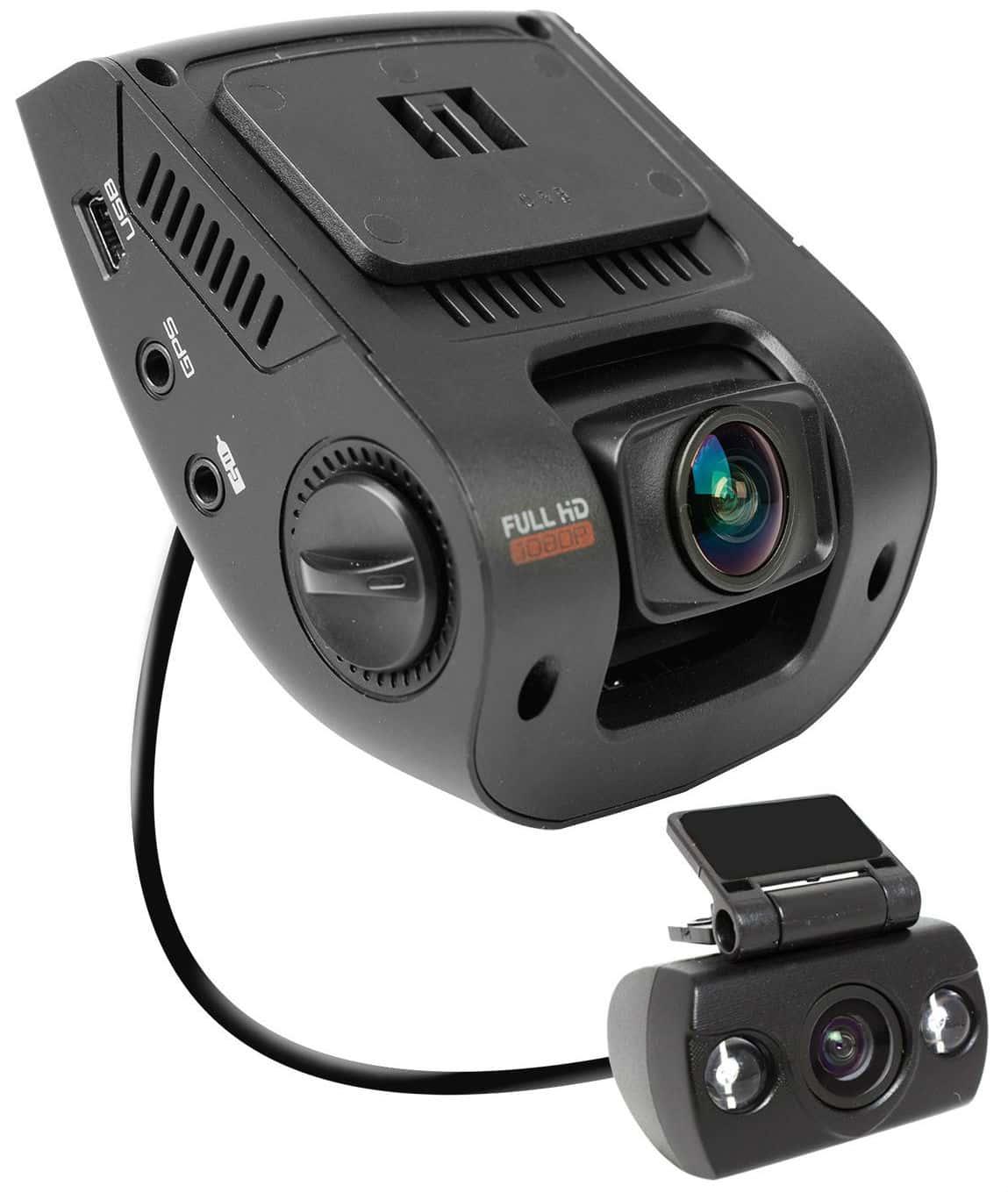 Rexing V1P 2.4" LCD FHD 1080p 170 Degree Wide Angle Dual Channel Dashboard Camera