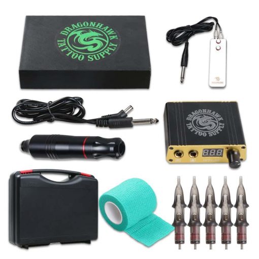 Dragonhawk Cartridge Tattoo Machine Kit Pen Rotary Tattoo Machine