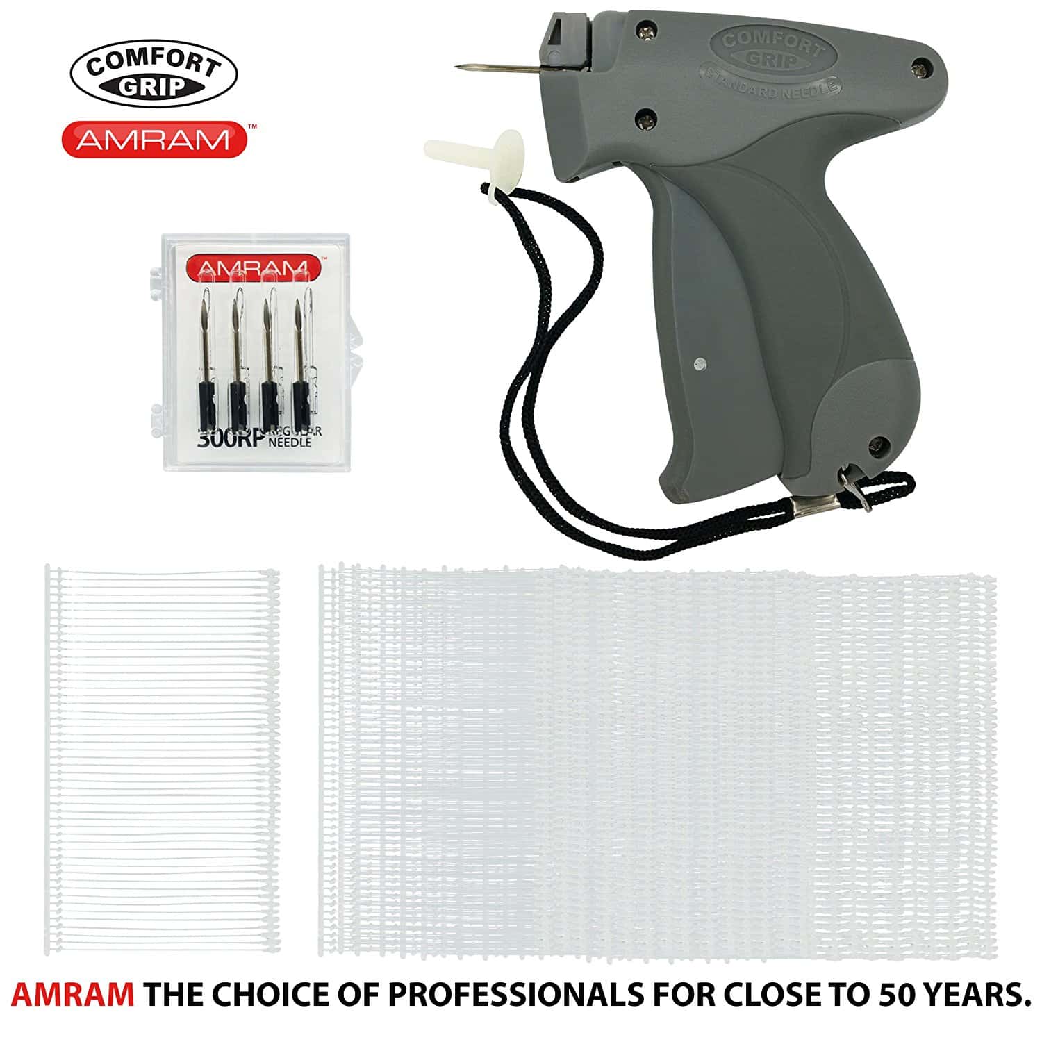 AMRAM Comfort Grip STANDARD Tagging Gun Pro Kit. Includes 1250 2" STANDARD Attachments